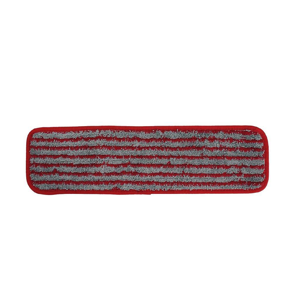 Renown 18 In. Red Scrubbing Microfiber Flat Mop Pad, Package Of 3