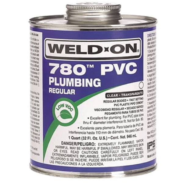 IPS Weld-On 1/4 Pt. 780 Regular-Bodied PVC Cement (Clear)