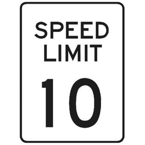 2 PCS Slow Down Sign Speed Limit 10MPH Sign With 36 Inch