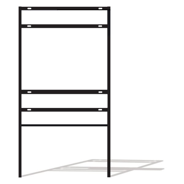 Heavy Duty Sign Frame For Amenity Signs And Bottom Riders