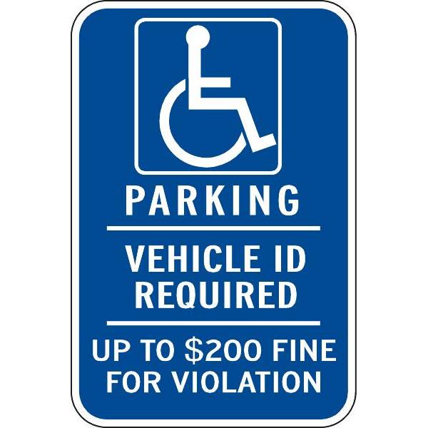 "Towing Enforced Disabled Parking" Sign, NonReflective, 12 x 18" HD