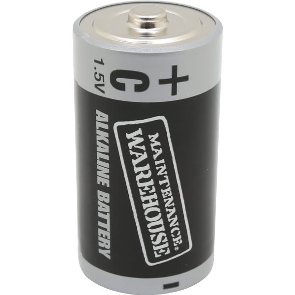 Maintenance Warehouse Alkaline C Batteries, 12-Pack