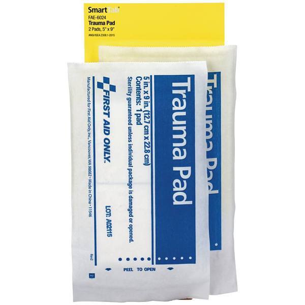 First Aid Only 5 In. X 9 In. Trauma Pads Refill, Package Of 2