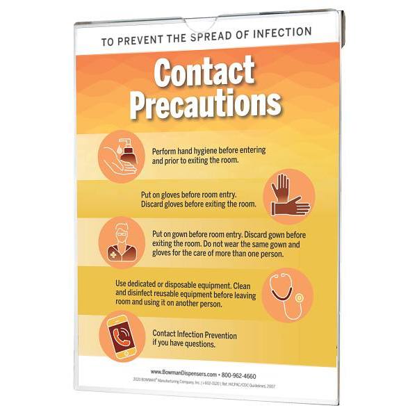 Bowman Dispensers Sign Holder - Clip-On - Clear Petg Plastic