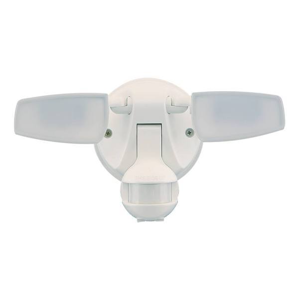 Halo Twin-Head Led Flood Light 2,372 Lumens, 4,000 K, Motion Sensor, White