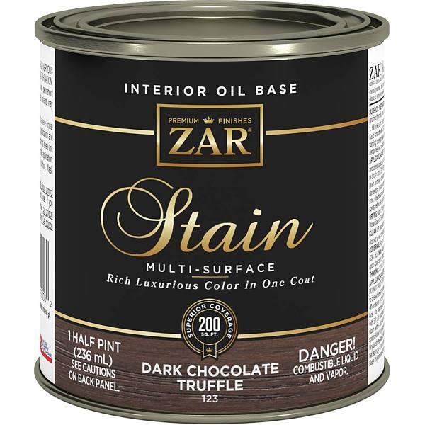 Zar .5 Pt. Dark Chocolate Truffle 123 Wood Stain (6-Pack)
