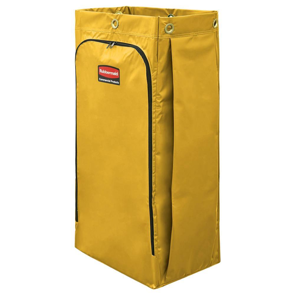Rubbermaid Commercial 34 Gal. Janitor Cart Vinyl Replacement Bag (Yellow)