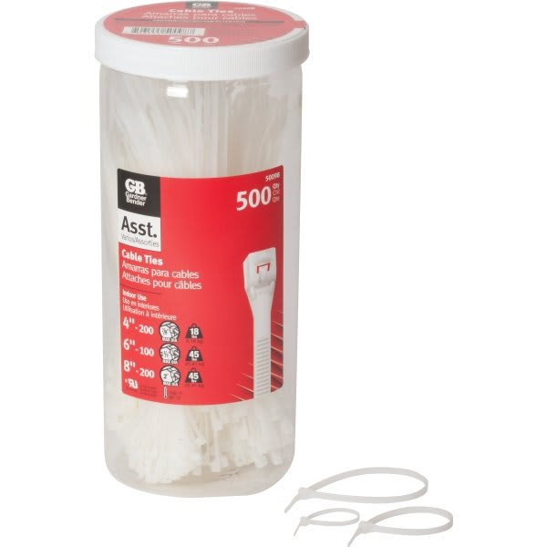 Gardner Bender 4, 6 And 8 In Cable Ties (500-Pack)
