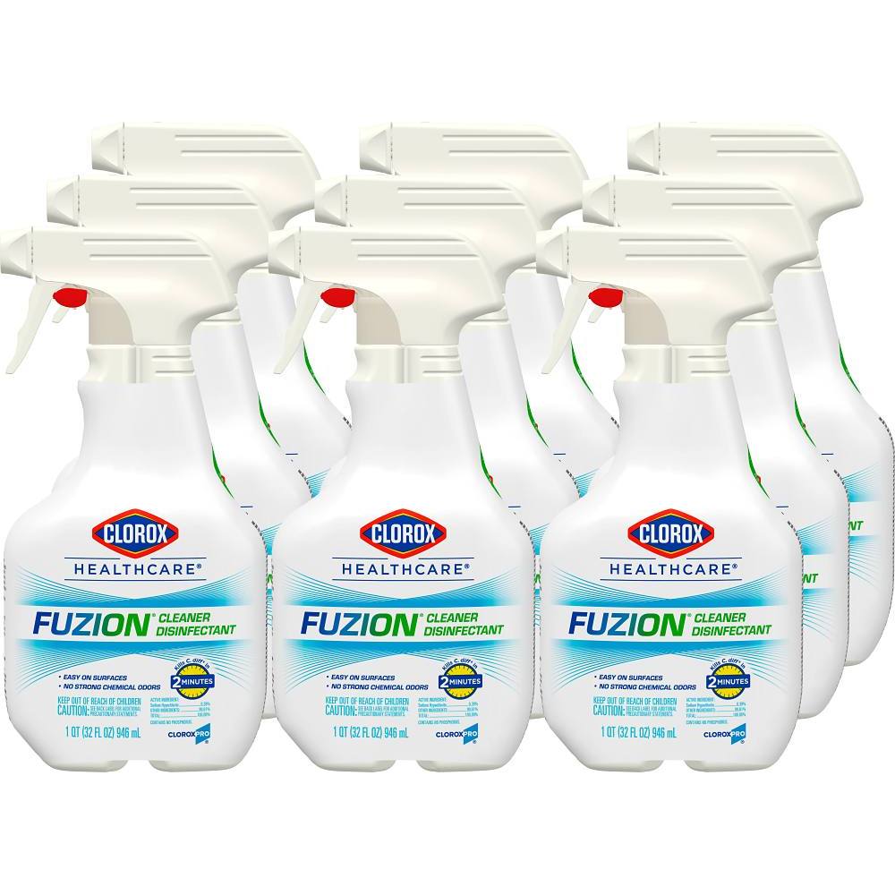 Clorox Healthcare Fuzion Cleaner Disinfectant Spray, 32 Oz., Case Of 9