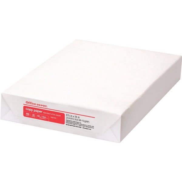 Office Depot® Brand Copy Print Paper 8 1/2 quot x 11 quot Case Of 10 Reams