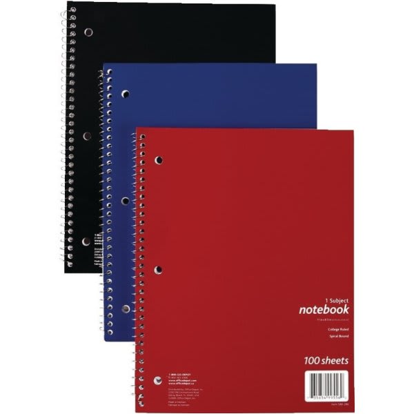 Office Depot® Wirebound Notebook, Assorted Colors, Package Of 6 HD Supply