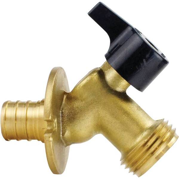 Apollo 3/4" Brass Pex-B Barb X 3/4" Garden Hose Thread 1/4-Turn Sillcock