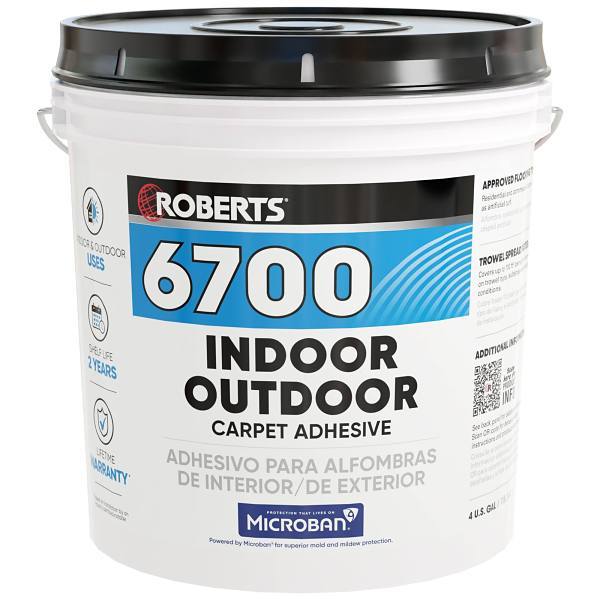 Roberts Indoor/Outdoor Carpet Adhesive, 4 Gallon (15.14 L)