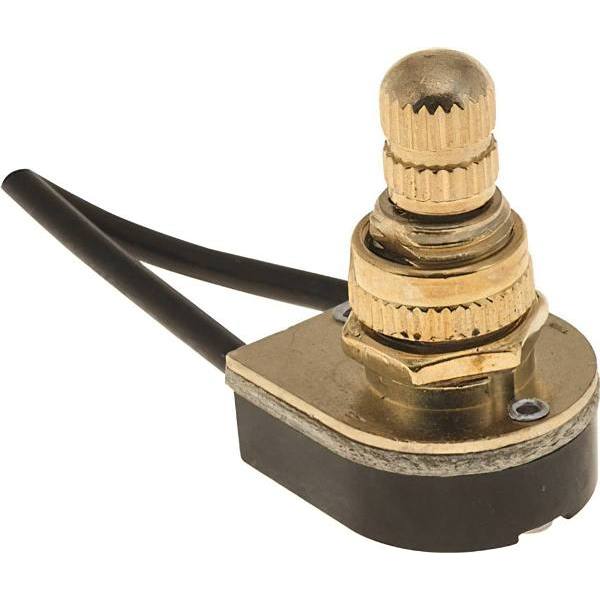 Satco 1-Pole Brass On-Off Rotary Switch | HD Supply
