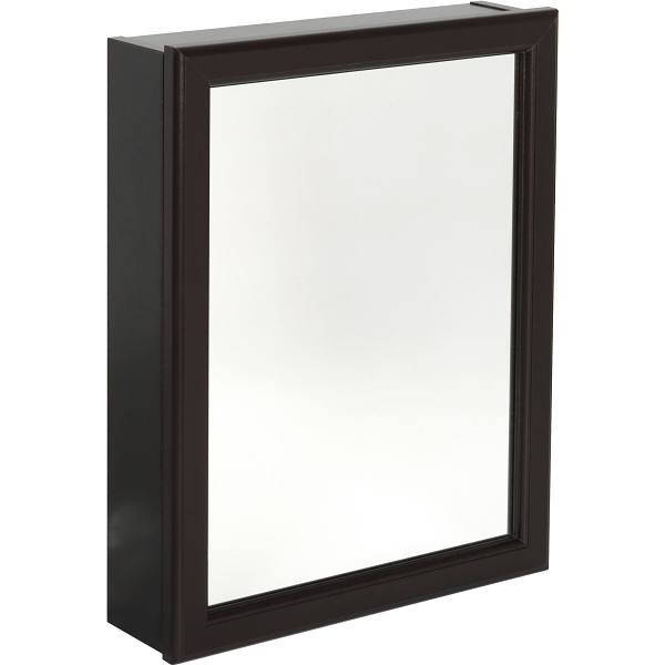 Zenith 15.25 In. W X 19.25 In. H Surface-Mount Framed Medicine Cabinet (Espresso)