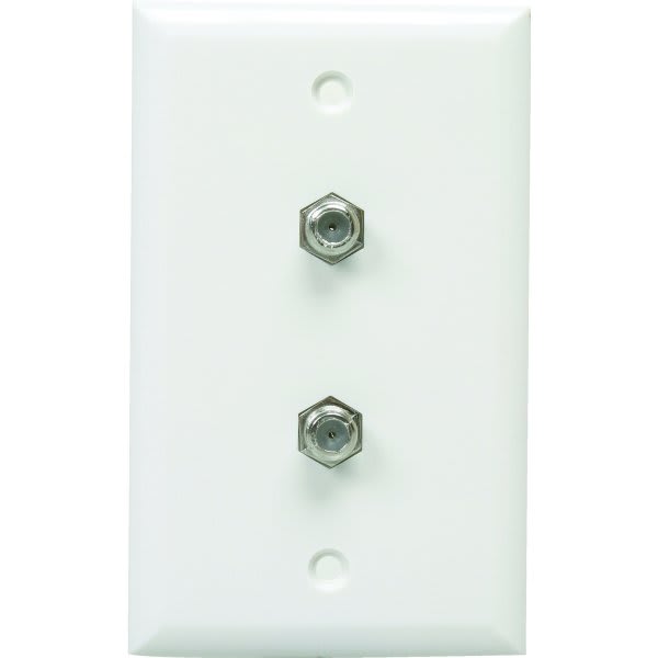 Adamax Cable Tv Jack Wall Plate, Ivory, Package Of 5 HD Supply