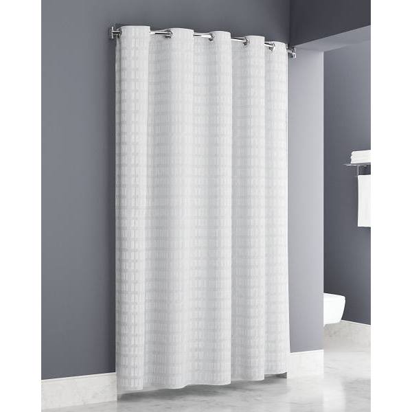 Zenna Home Easy Hang ™ Enda White Shower Curtain 71x74 Hook White - Case Of 12