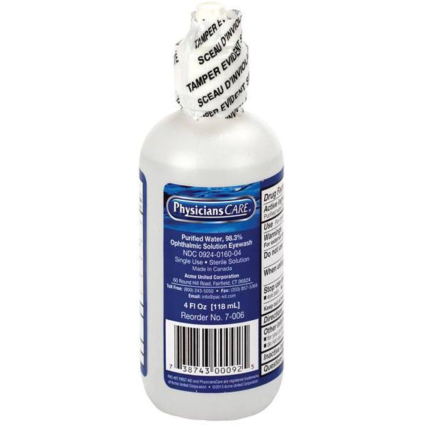 First Aid Only 4 Oz. Eye Wash Refill
