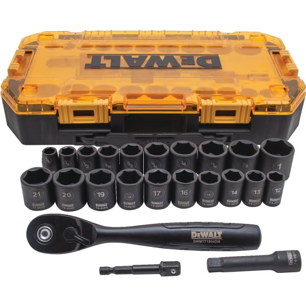 Dewalt® Tough Box 3/8 Drive Impact Socket Set