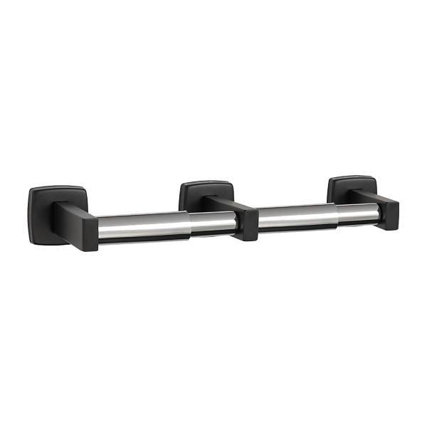 Asi American Specialties Inc. Toilet Tissue Holder Doubl Surface Mount Mat Black
