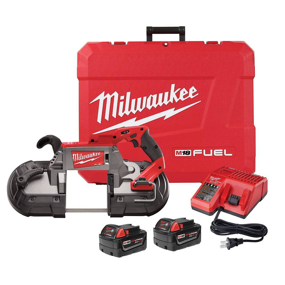 Milwaukee M18 Fuel 18v Deep Cut Brushless Band Saw W/ Two 5.0ah Batteries Charger, And Case