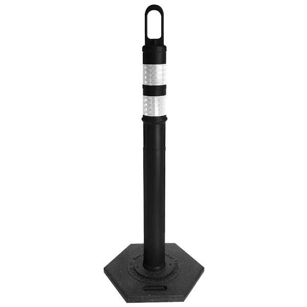 Mr. Chain Black Delineator With Reflective Chain Kit Case Of 6