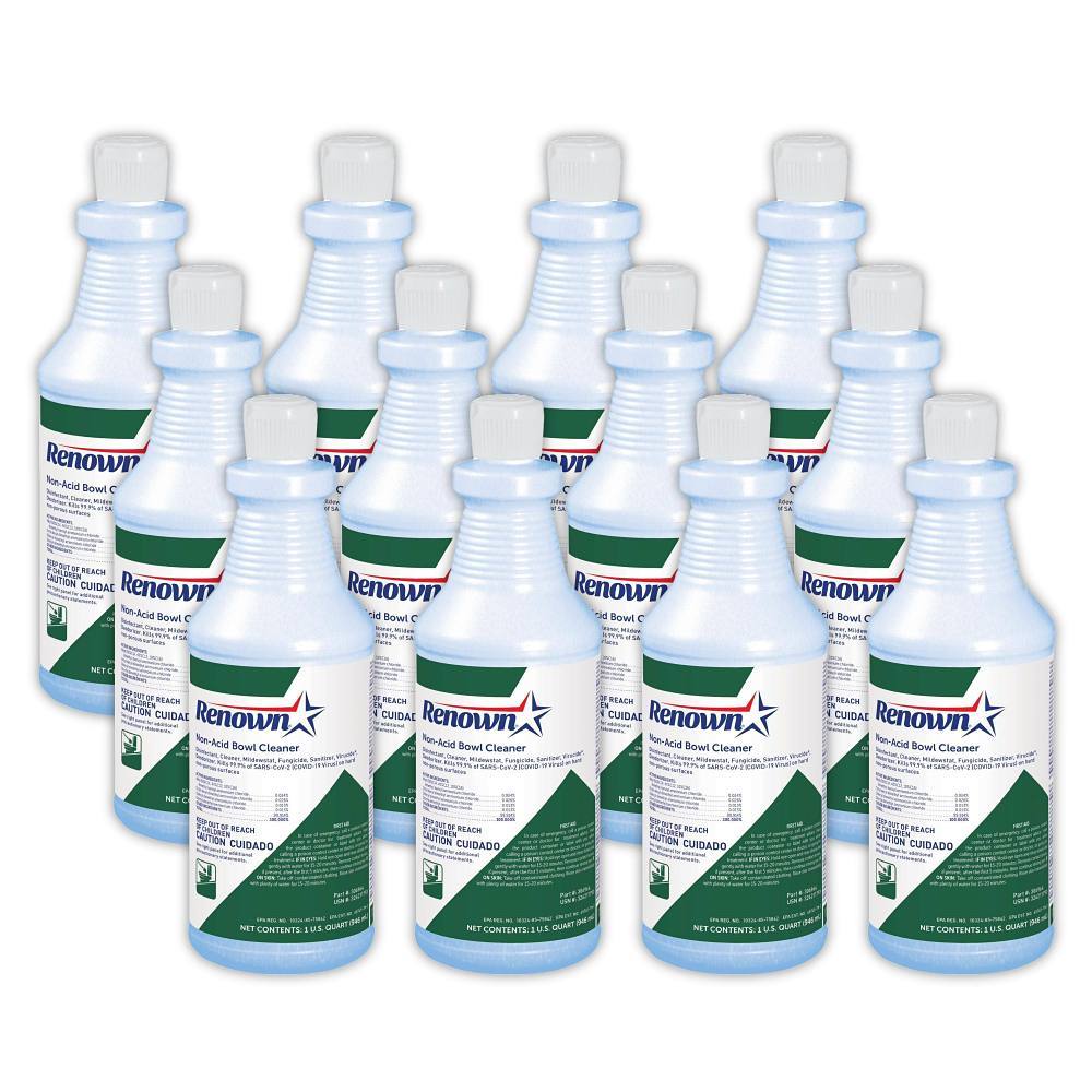 Renown Non-Acid Disinfecting And Deodorizing Toilet Bowl Cleaner Fresh Scent, 32 Fl Oz, Case Of 12