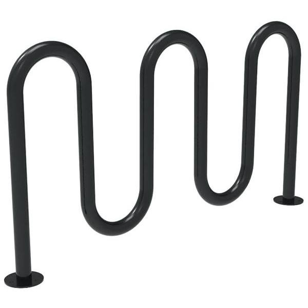 7-Bike Surface-Mount Heavy-Duty Wave Rack (Black)