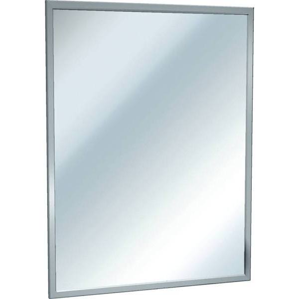 Asi American Specialities, Inc. 18 In. X 36 In. Bathroom Mirror In Stainless Steel