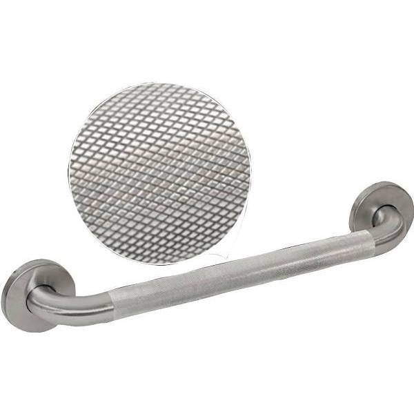 Wingits Premium Diamond Knurled Grab Bar 12 X 1.25 In. (Satin Stainless Steel)
