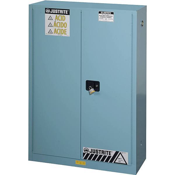 Justrite®  45 Gallon Sure-Grip®  Ex Corrosive/Acid Liquid Storage Cabinet-Manual Closing
