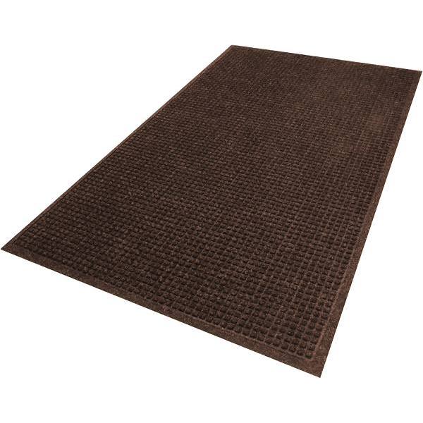 M+a Matting Waterhog® Squares Fashion 3' X 5'. Industrial Floor Mat (Dark Brown)