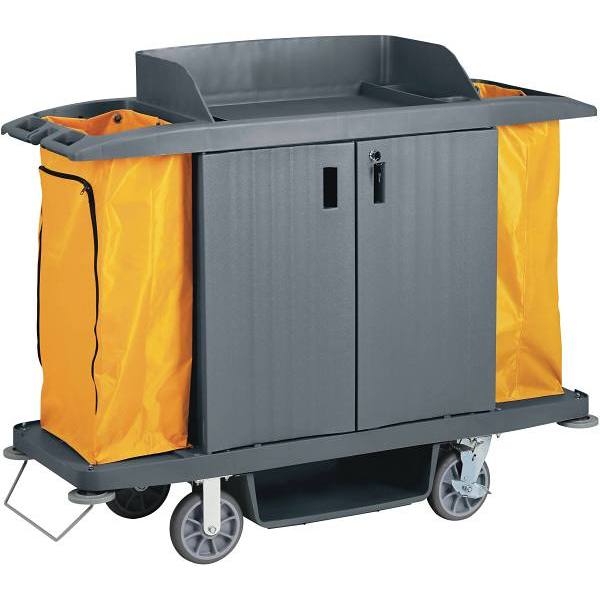 Large Housekeeping Cart W/ Doors
