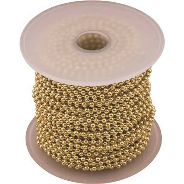 SATCO 1/8 In. Beaded Chain W/ 100 Ft. Spool (Brass)