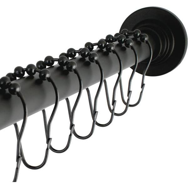 Kingston Brss Classic 60 In. To 72 In. Fixed Shower Rod W/ Hooks (Oil Rubbed Bronze)