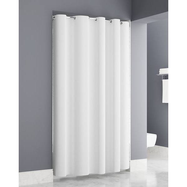 Zenna Home Easy Hang ™ Peva 8g Pindot White Shower Curtain 71x74 Hook White - Case Of 12