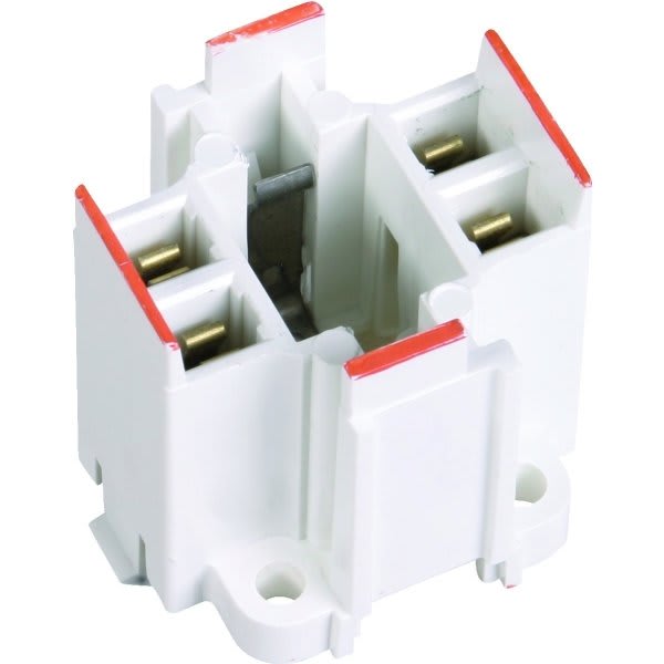 Satco® Compct Fluorescent Bulb Holder Snap-In 4-Pin G24q-3/Gx24q-3 Base Pack Of 4