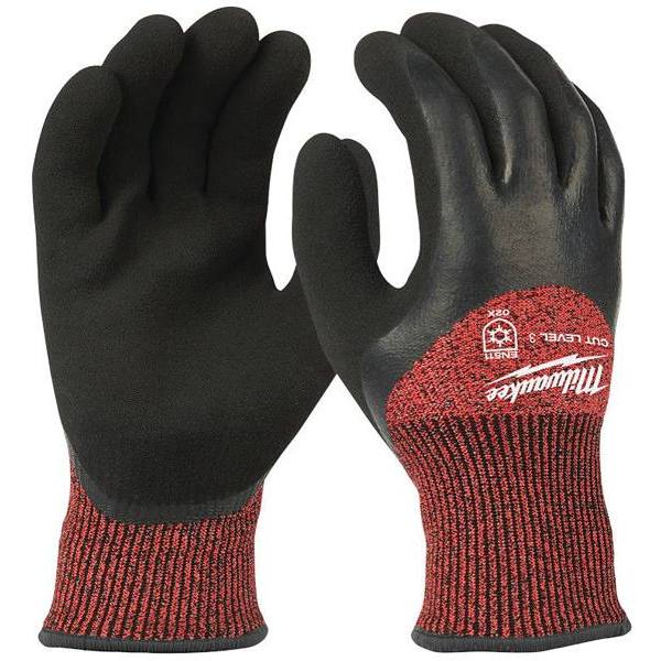 Milwaukee Medium Red Latex Level 1 Cut Resistant Insulated Winter Dipped Work Gloves HD Supply