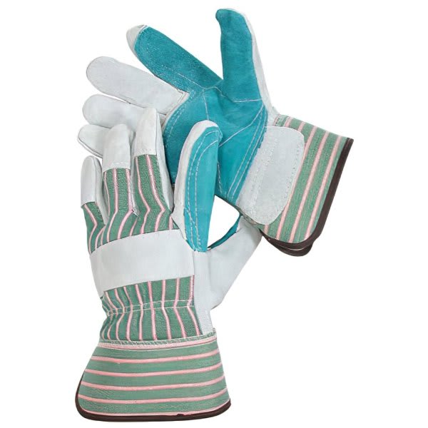 Radnor XL Shoulder Split Leather Palm Glove W/Canvas Back/Safety Cuff, 4 Pair