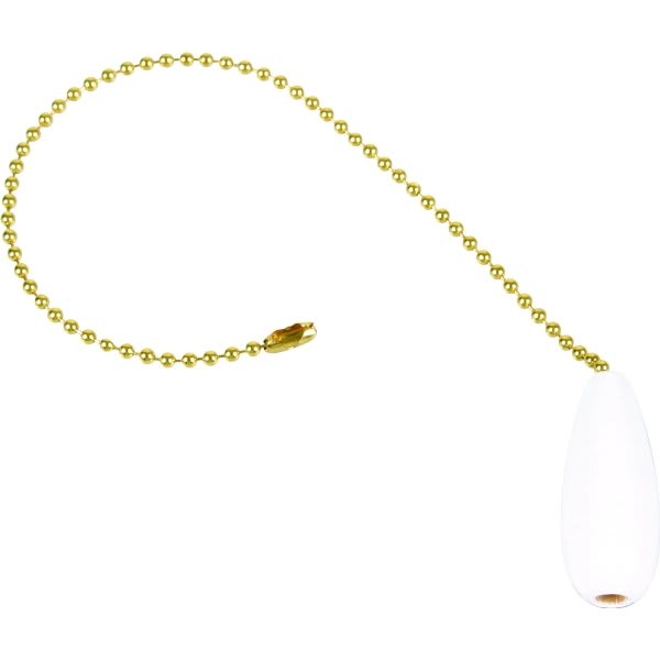 Pull Chain Brass 12" White And Brass Pack Of 4 HD Supply