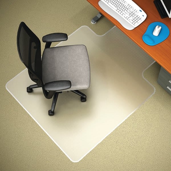 Realspace® Economy Chair Mat For LowPile Carpet, Standard Lip, 36" X 48", Clear HD Supply