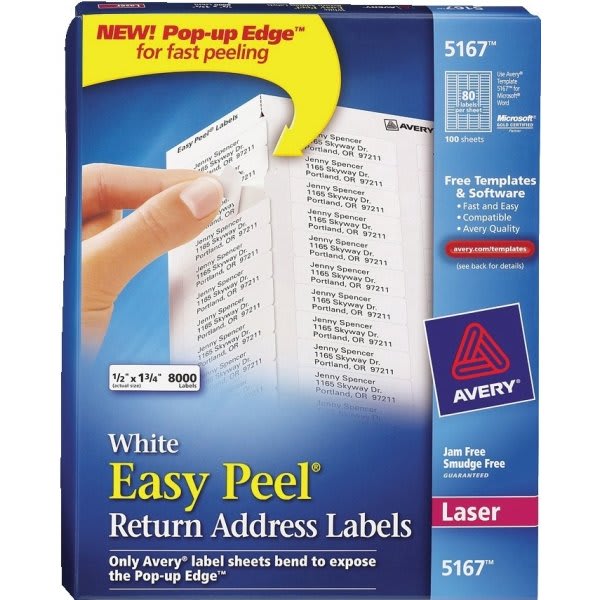 Avery labels getting stuck in printer