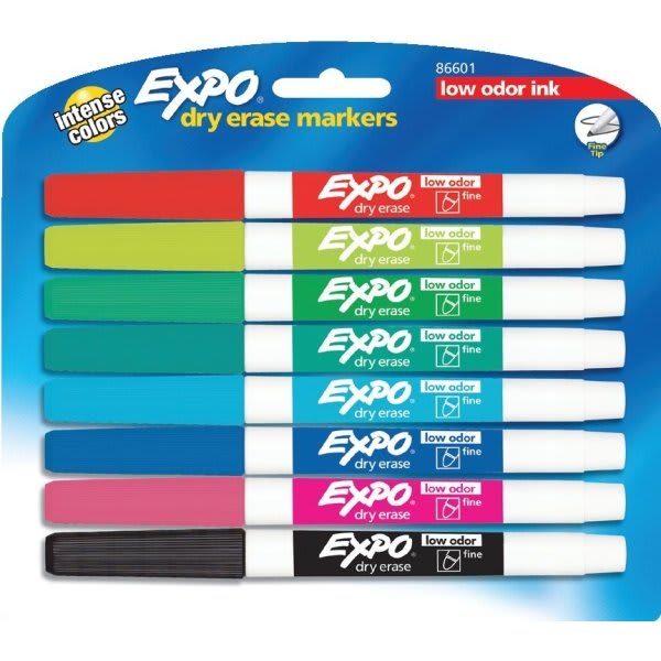 Expo® LowOdor DryErase Starter Kit With Four Markers, Assorted Colors HD Supply