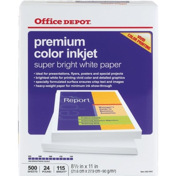 Office Depot® Brand Copy & Print Paper, 81/2" x 11", Case Of 10 Reams