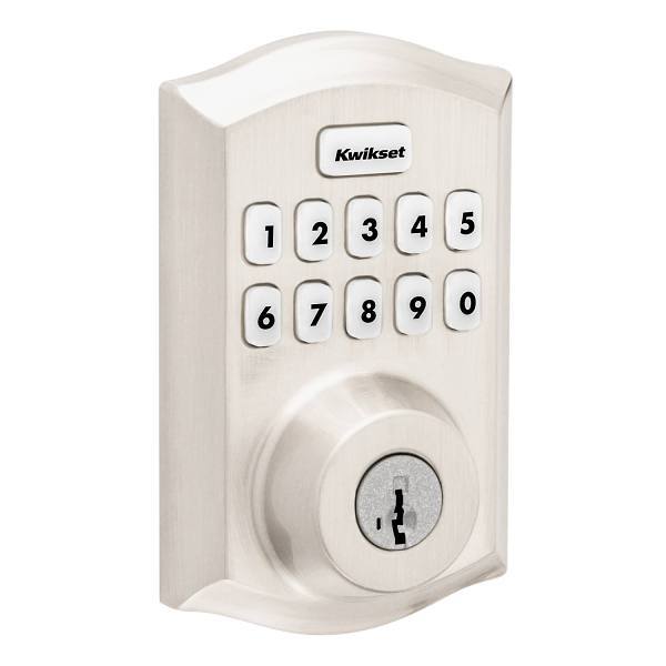 Kwikset Home Connect 620 Satin Nickel Single Cylinder Keyless Entry Electronic Smart Deadbolt With Smartkey Security