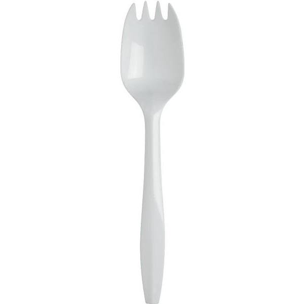 Dixie Ultra Smartstock Med-Weight Disposable White Plastic Sporks (960-Case)