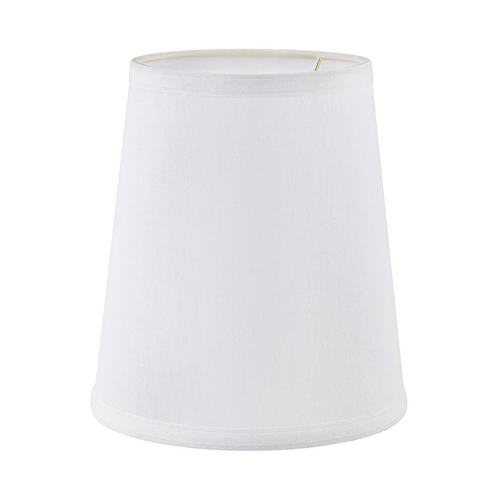 Round Hardback Linen Lamp Shade 6 X 8 X 9" White Pack Of 6