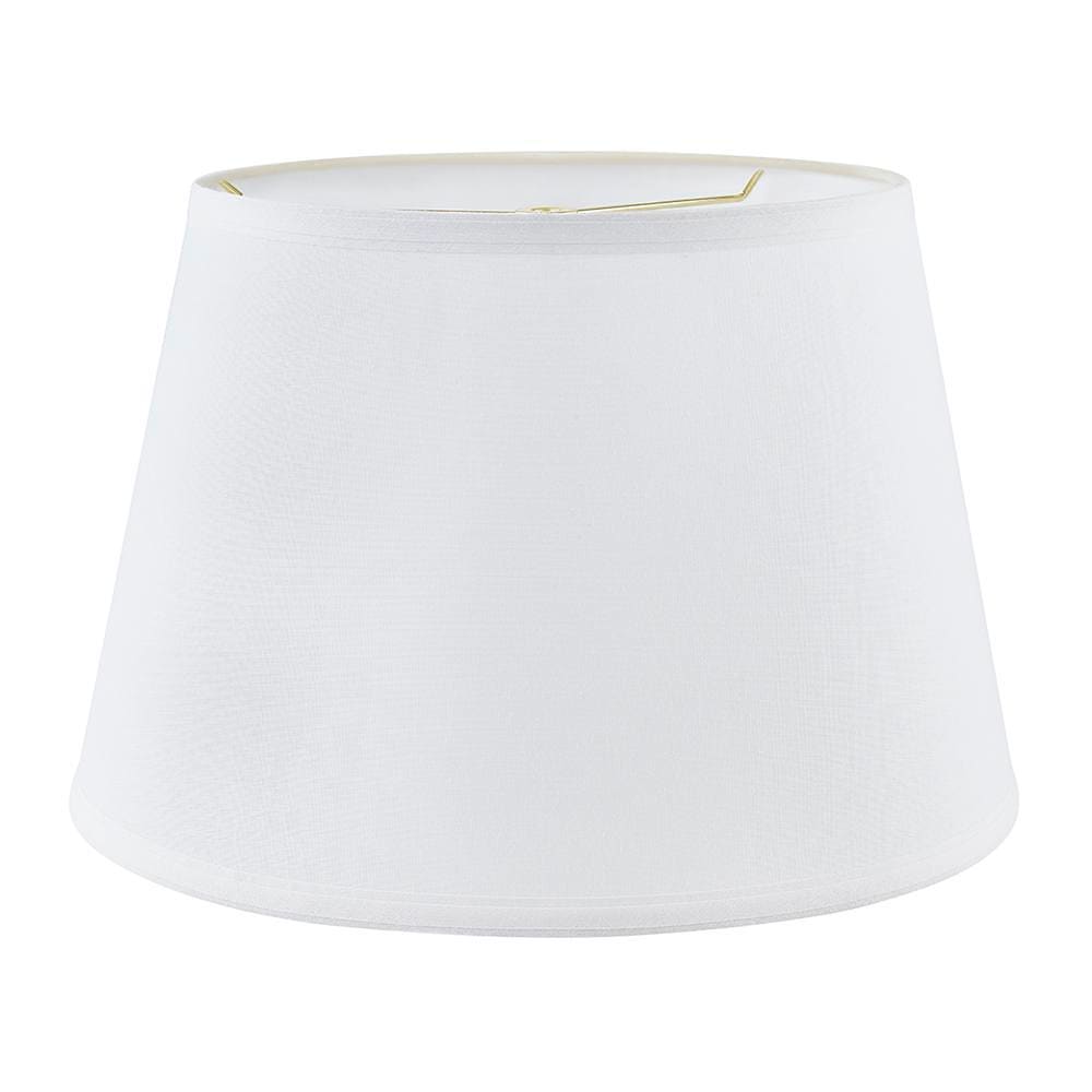 Round Hardback Linen Lamp Shade 11 X 15 X 10" White Pack Of 6