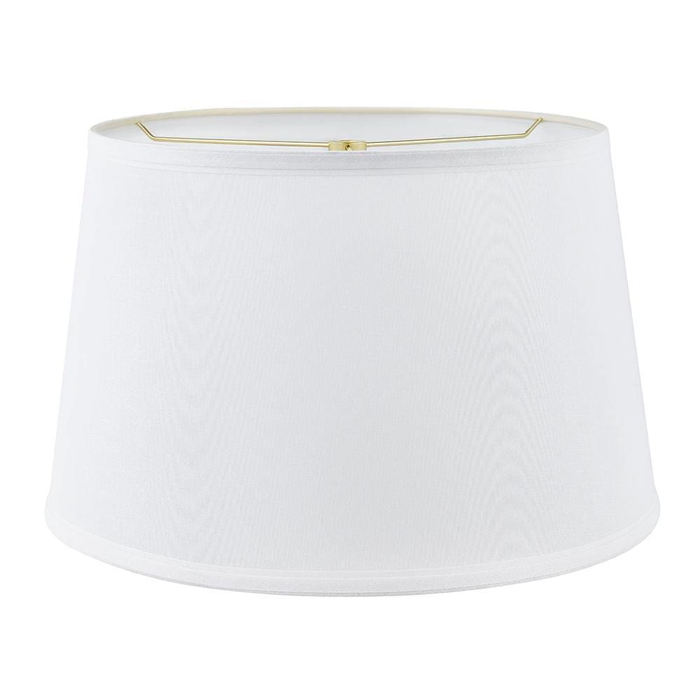 Round Hardback Linen Lamp Shade 13 X 16 X 10" White Pack Of 6