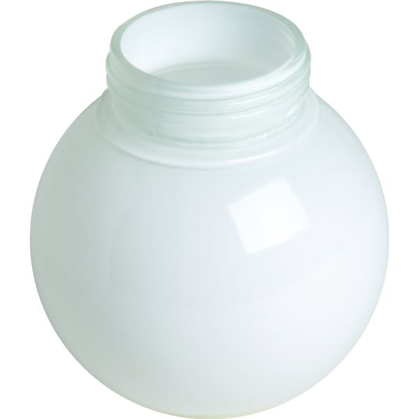 6" Threaded Globe, 3-1/4" Fitter, White Acrylic